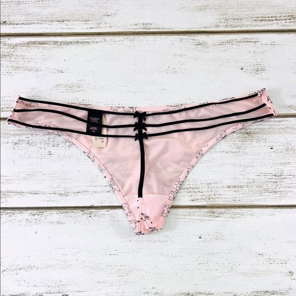 Victoria’s Secret Strappy V-String Sexy Thong Pantie Retired Vintage - Picture 7 of 10